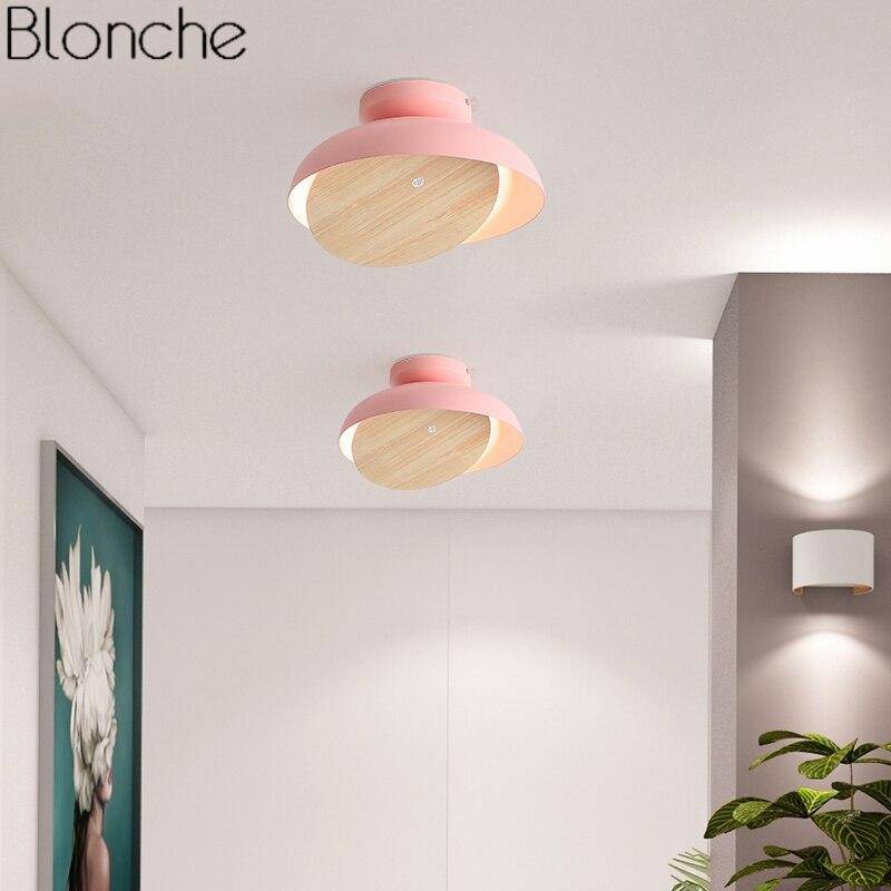 Suspension moderne LED avec abat-jour coloré en bois Light - vue 5 sur 9