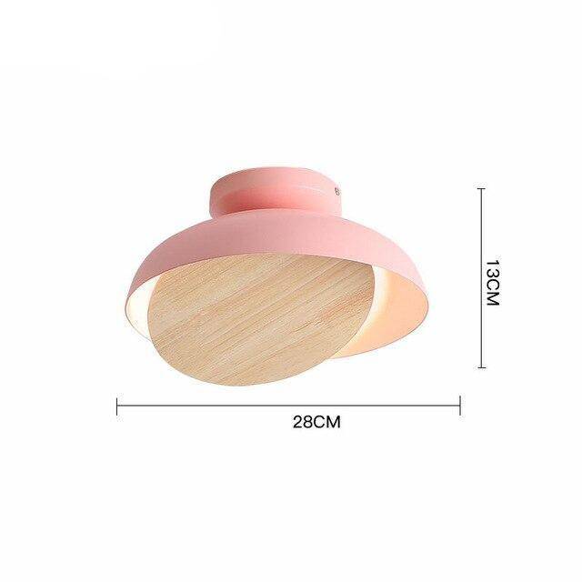 Suspension moderne LED avec abat-jour coloré en bois Light - vue 7 sur 9