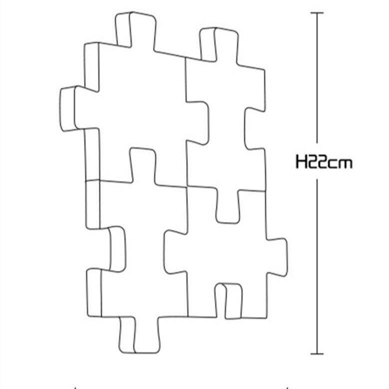 Applique murale design en forme de puzzle en bois - vue 7 sur 8