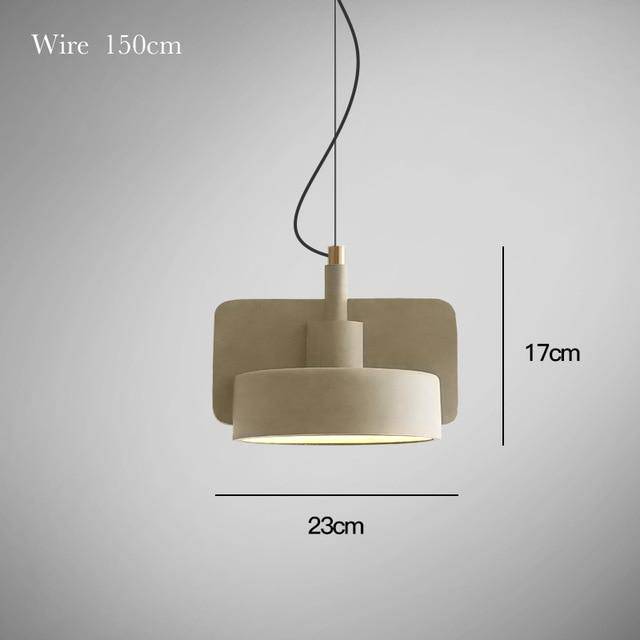 Suspension ciment formes design à LED - vue 6 sur 12