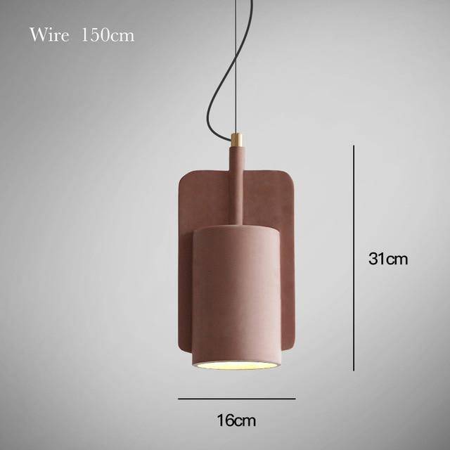 Suspension ciment formes design à LED - vue 4 sur 12