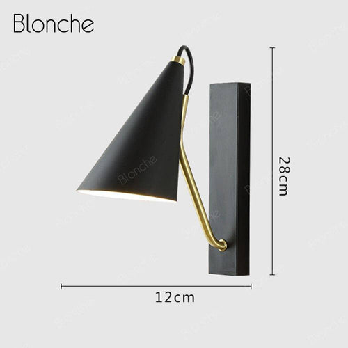 Applique murale design LED avec abat-jour arrondi et tige dorée Creative - vue 4 sur 5