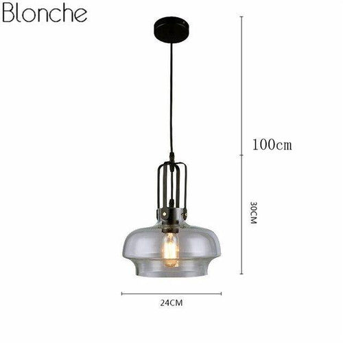 Suspension design LED en verre coloré style Hang - vue 9 sur 10