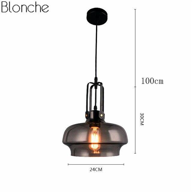 Suspension design LED en verre coloré style Hang - vue 7 sur 10