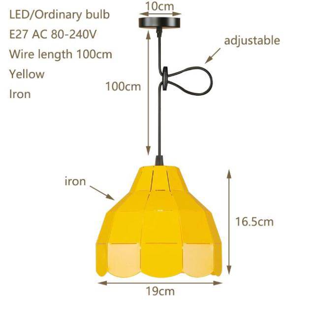 Suspension design à LED avec abat-jour en céramique colorée - vue 8 sur 9