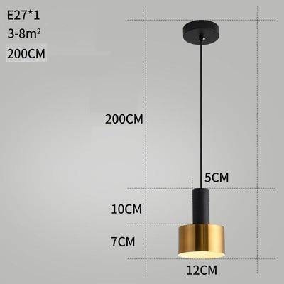 Suspension design à LED en métal style Loft Light - vue 9 sur 13