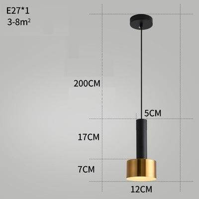 Suspension design à LED en métal style Loft Light - vue 11 sur 13