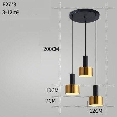 Suspension design à LED en métal style Loft Light - vue 7 sur 13