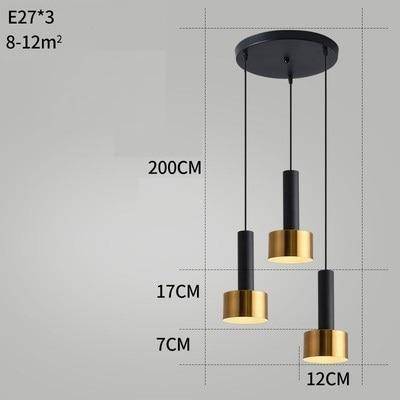 Suspension design à LED en métal style Loft Light - vue 5 sur 13