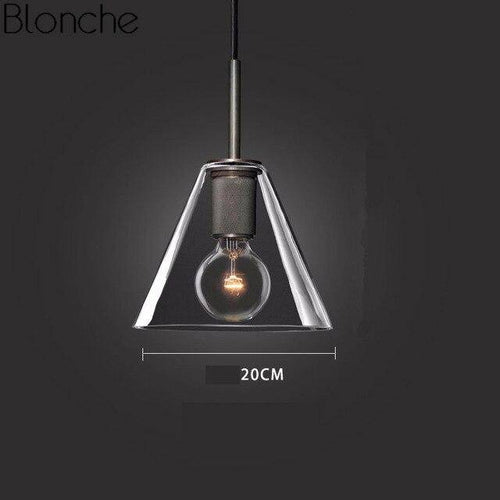Suspension design LED en verre arrondi au style Loft Industriel - vue 8 sur 8