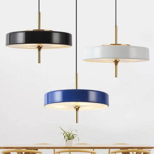 Suspension design LED avec abat-jour circulaire en métal style Juna - vue 9 sur 9