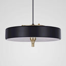 Suspension design LED avec abat-jour circulaire en métal style Juna