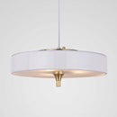 Suspension design LED avec abat-jour circulaire en métal style Juna