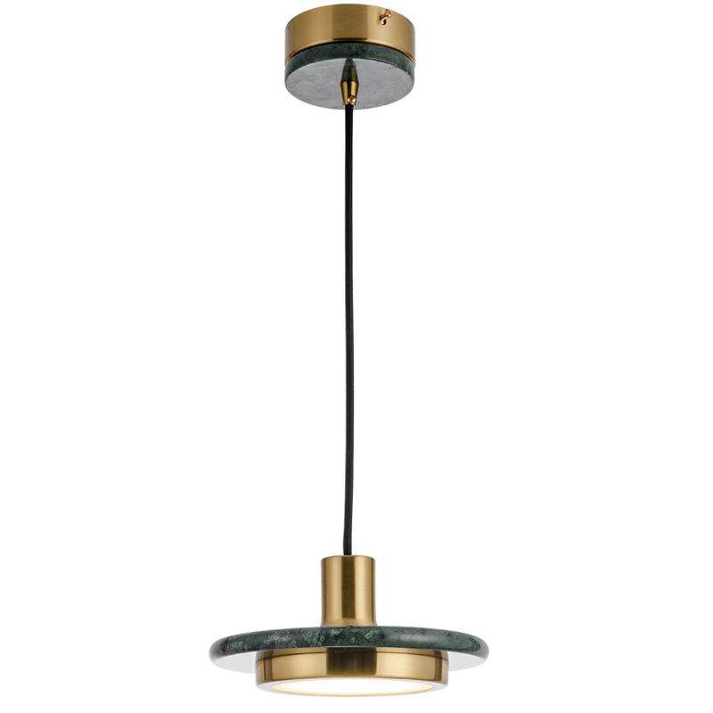 Suspension design LED avec abat-jour en forme de disque chromé Luxury - vue 8 sur 9