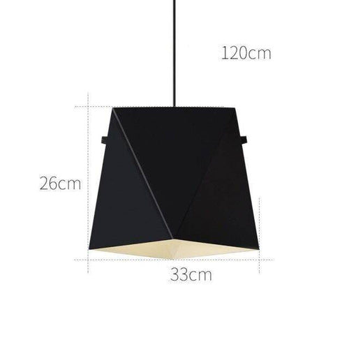 Suspension design LED avec abat-jour en métal coloré au géométrique - vue 11 sur 12