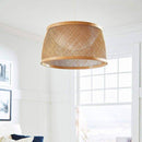 Suspension en bois LED avec abat-jour arrondi Buri
