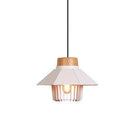 Suspension design LED avec abat-jour cage métal colorée Loft