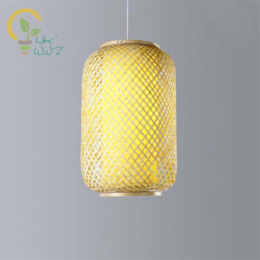 Suspension design en rotin LED aux formes arrondies style Asian - vue 3 sur 3