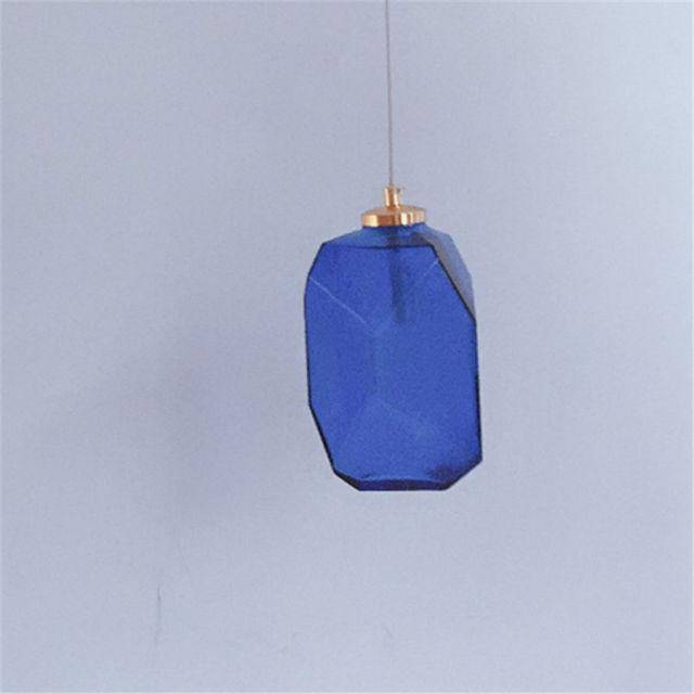 Suspension design à LED en verre cristal coloré Luxury - vue 6 sur 10