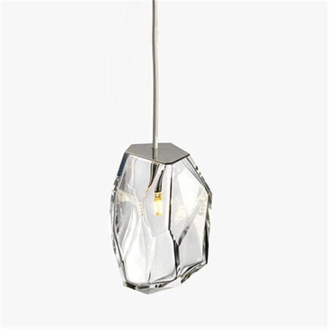 Suspension design à LED en verre cristal coloré Luxury - vue 7 sur 10