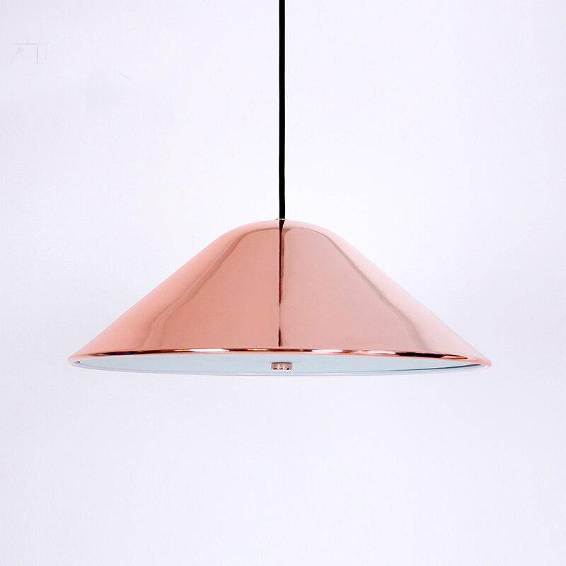Suspension design LED avec abat-jour arrondi rose gold Loft - vue 4 sur 4