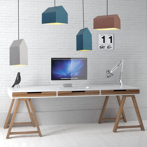 Suspension design à LED avec abat-jour en aluminium coloré Home - vue 3 sur 17