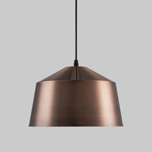 Suspension design LED avec abat-jour cuivré style Loft - vue 2 sur 3