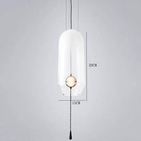 Suspension LED design formes en verre coloré Loft