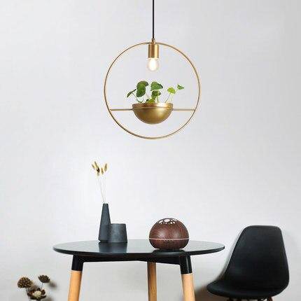 Suspension LED design cercle avec boule à plante Ring - vue 5 sur 6
