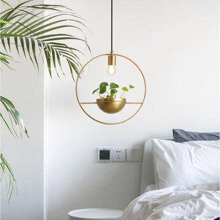 Suspension LED design cercle avec boule à plante Ring - vue 6 sur 6