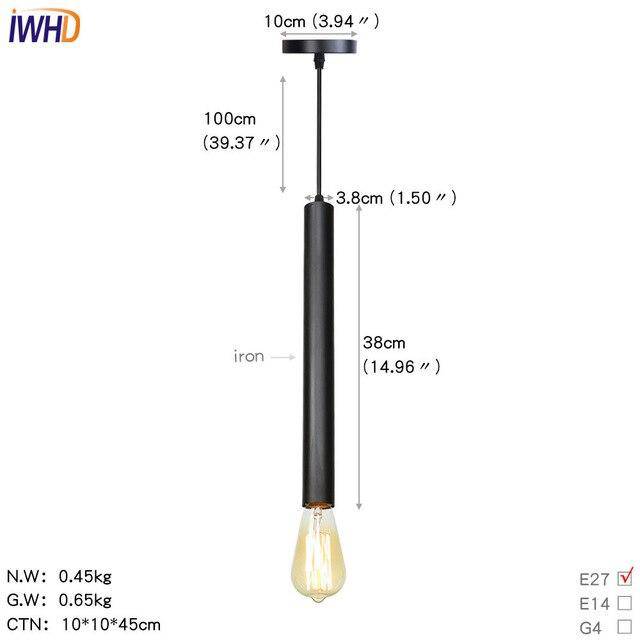 Suspension LED cylindre coloré avec lampe apparente - vue 16 sur 16