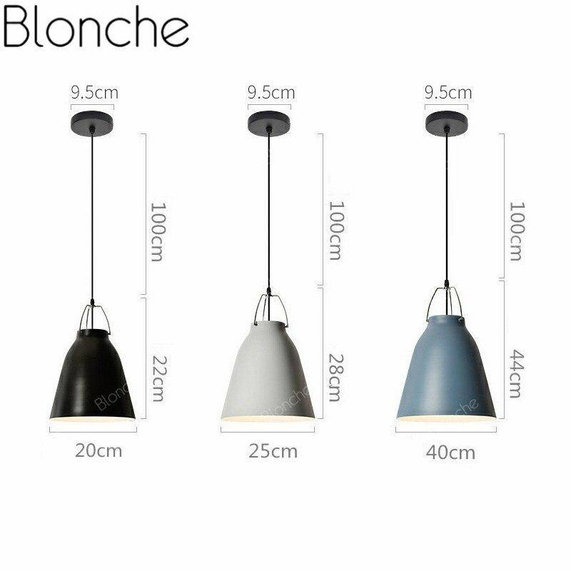 Suspension design à LED en métal avec abat-jour coloré Loft - vue 8 sur 15