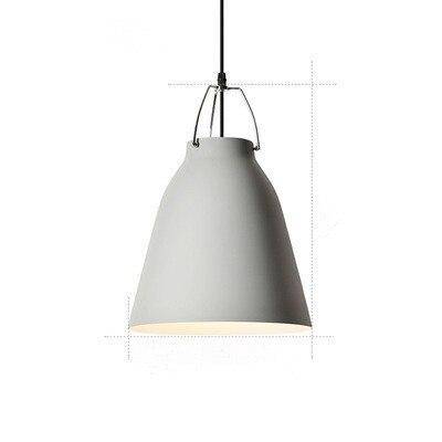 Suspension design à LED en métal avec abat-jour coloré Loft - vue 12 sur 15