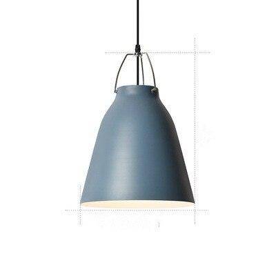 Suspension design à LED en métal avec abat-jour coloré Loft - vue 10 sur 15