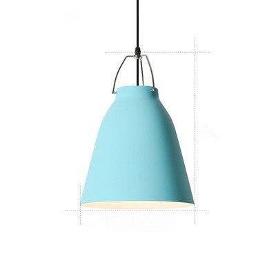 Suspension design à LED en métal avec abat-jour coloré Loft - vue 9 sur 15