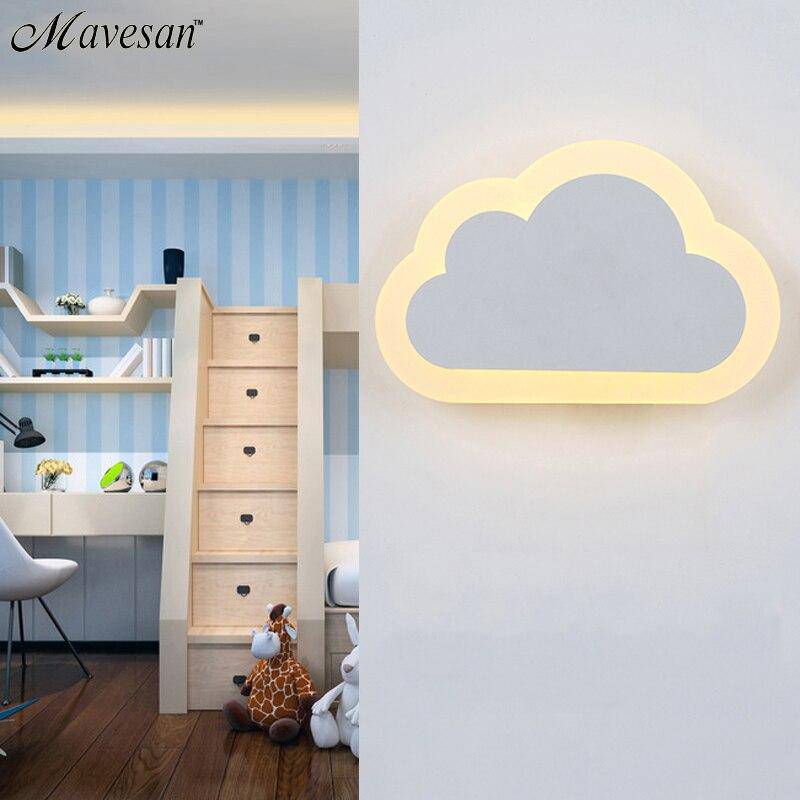 Applique murale LED enfant en forme de nuage - vue 6 sur 7