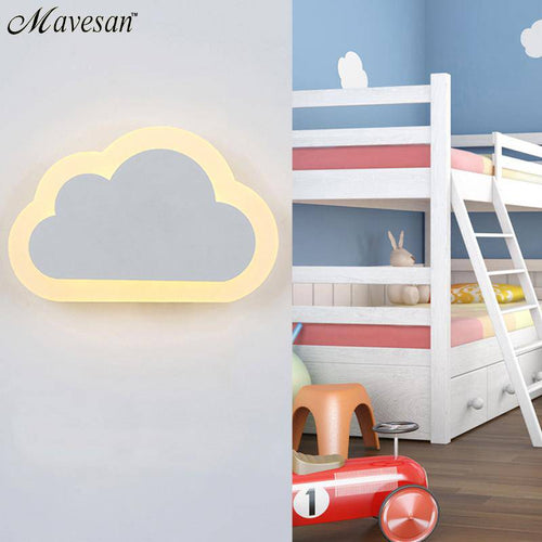 Applique murale LED enfant en forme de nuage - vue 3 sur 7
