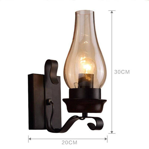Applique murale rétro LED métal avec ampoule style bougie - vue 4 sur 4