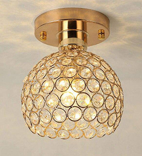 Plafonnier chromé en cristal Decor
