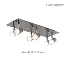 Plafonnier LED chromé à spots Home