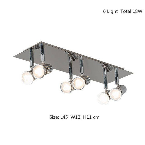 Plafonnier LED chromé à spots Home