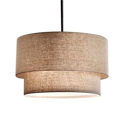 Suspension LED cylindrique en tissu Foyer