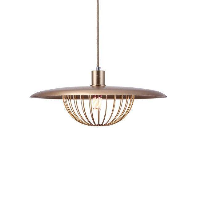 Suspension design cage dorée Long