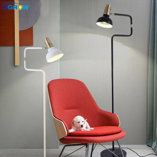 Lampadaire base marbre et lampe ajustable Sgrow - vue 4 sur 7