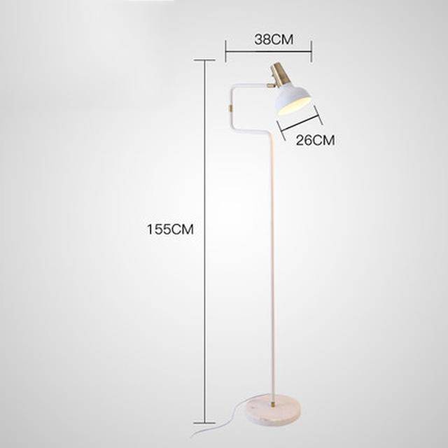 Lampadaire base marbre et lampe ajustable Sgrow - vue 2 sur 7