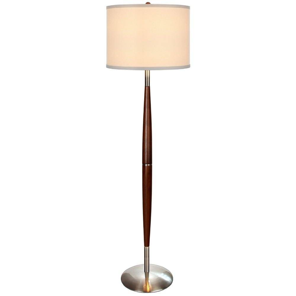 Lampadaire LED abat-jour en tissu Standing