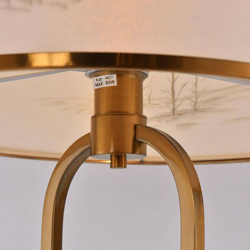 Lampadaire moderne doré avec abat-jour dessiné Japanese - vue 3 sur 6