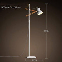 Lampadaire design ajustable avec deux épingles en bois Personality