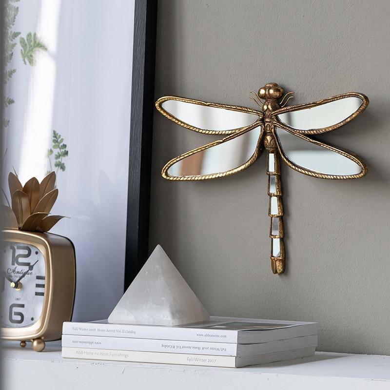 Miroir mural en forme de libellule Enamel - vue 4 sur 6