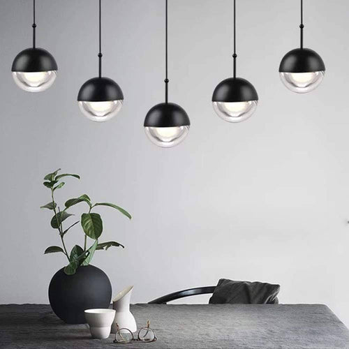 Suspension design boule en verre et métal Globe